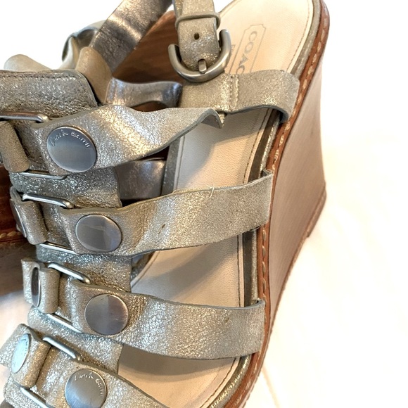 COACH Mallorie Leather Wedge Size 10B - Picture 8 of 8